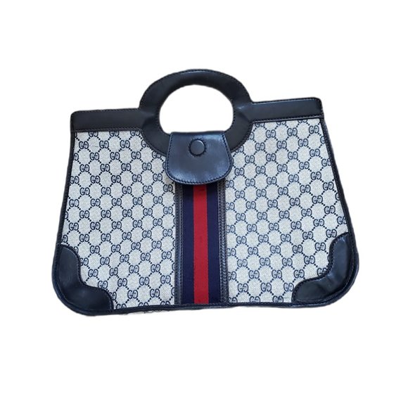 Gucci Handbags - Poor Condition Blue Vintage Gucci Handbag